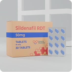 Sildenafil RDT tablets packaging, 50mg, 30 tablets