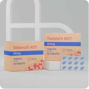 Sildenafil and Tadalafil combo RDT tablets packaging, 50mg, 30 tablets