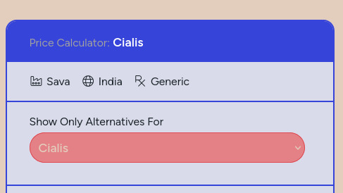 An example of finding your generic medication from the same page as the name-brand version. 